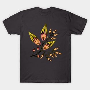 Frondescence - Green / Peach T-Shirt